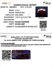 6.76/CT Natural Neo Burma Ruby with Govt. Lab Certificate (2331)